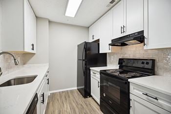 Sleek black appliances